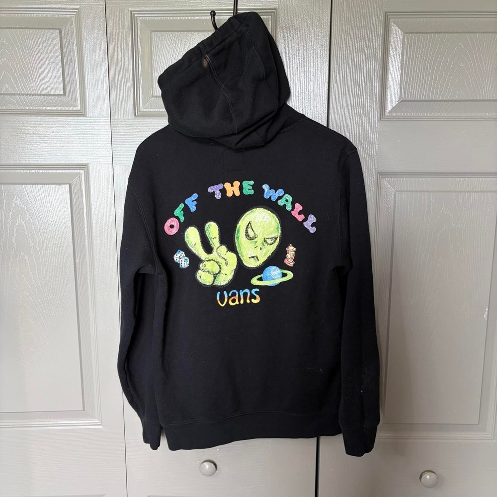 Vans x Crayola Alien Off The Wall Pullover Hoodie Black Mens Small